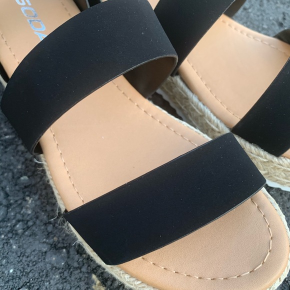Black strappy Bryce open top espadrille sandal - Picture 7 of 7